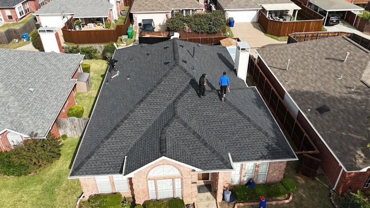 Slate & Tile Roof Repair work in progress on a Brentwood property